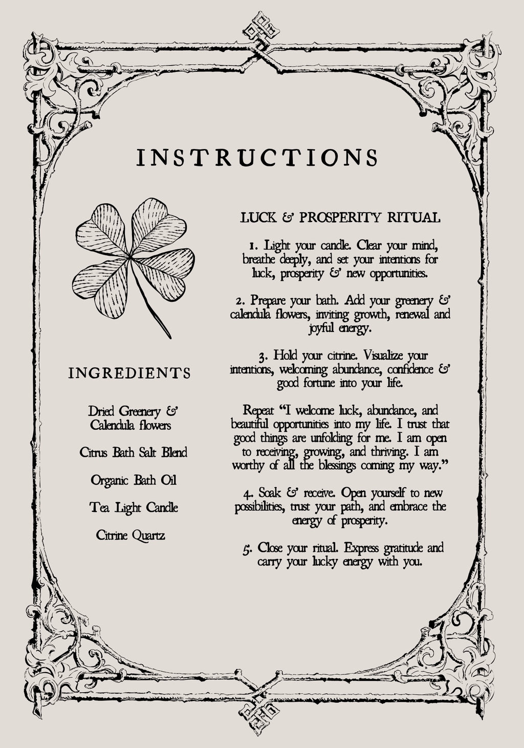 luck & prosperity- bath salt ritual mix