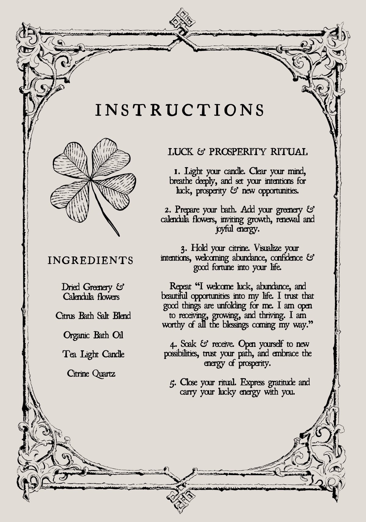 luck & prosperity- bath salt ritual mix