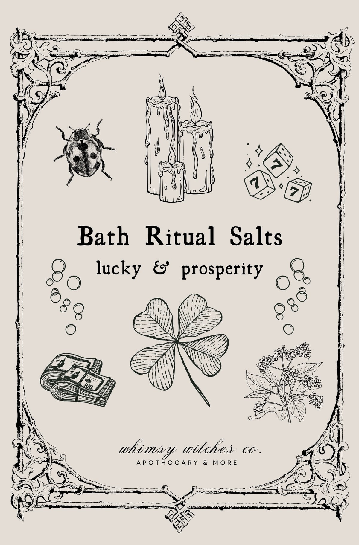 luck & prosperity- bath salt ritual mix