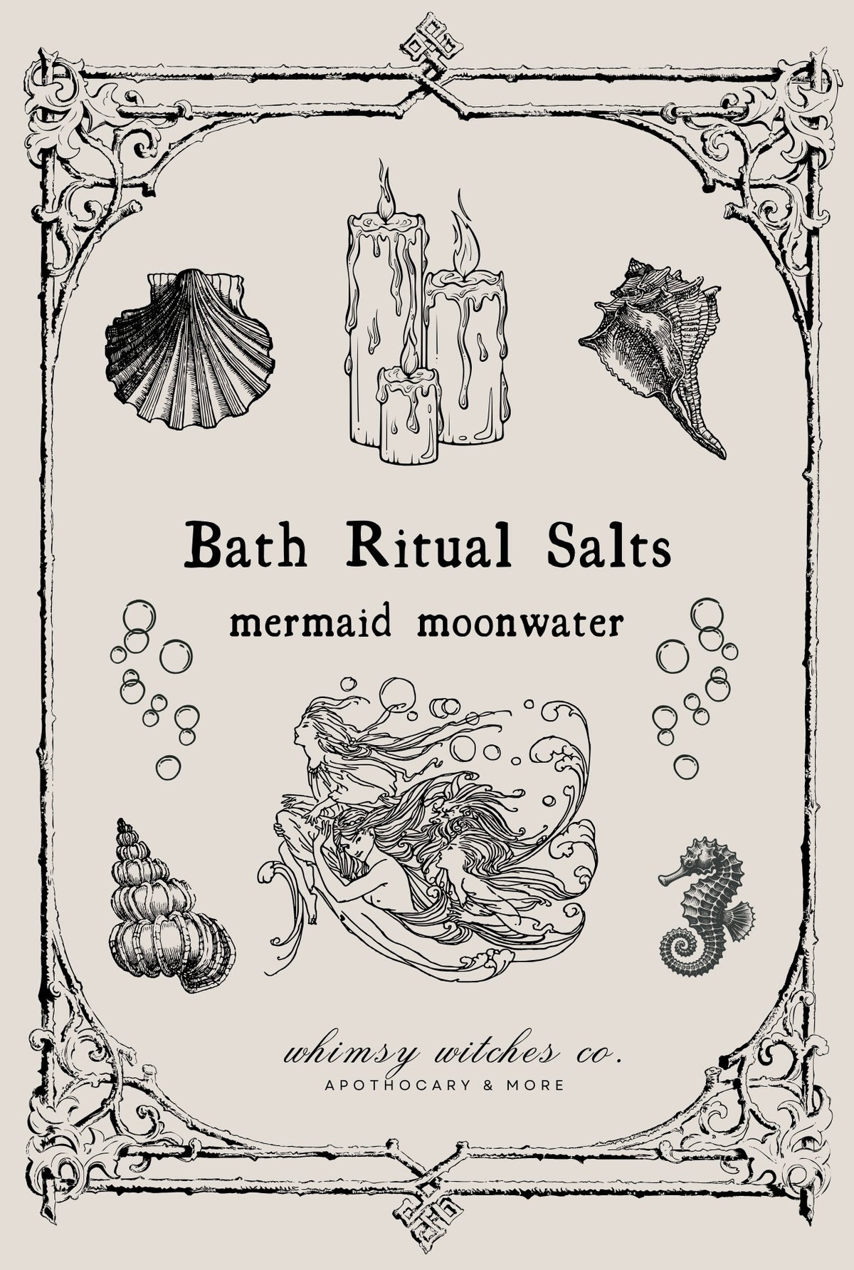 mermaid moonwater - bath salt ritual mix