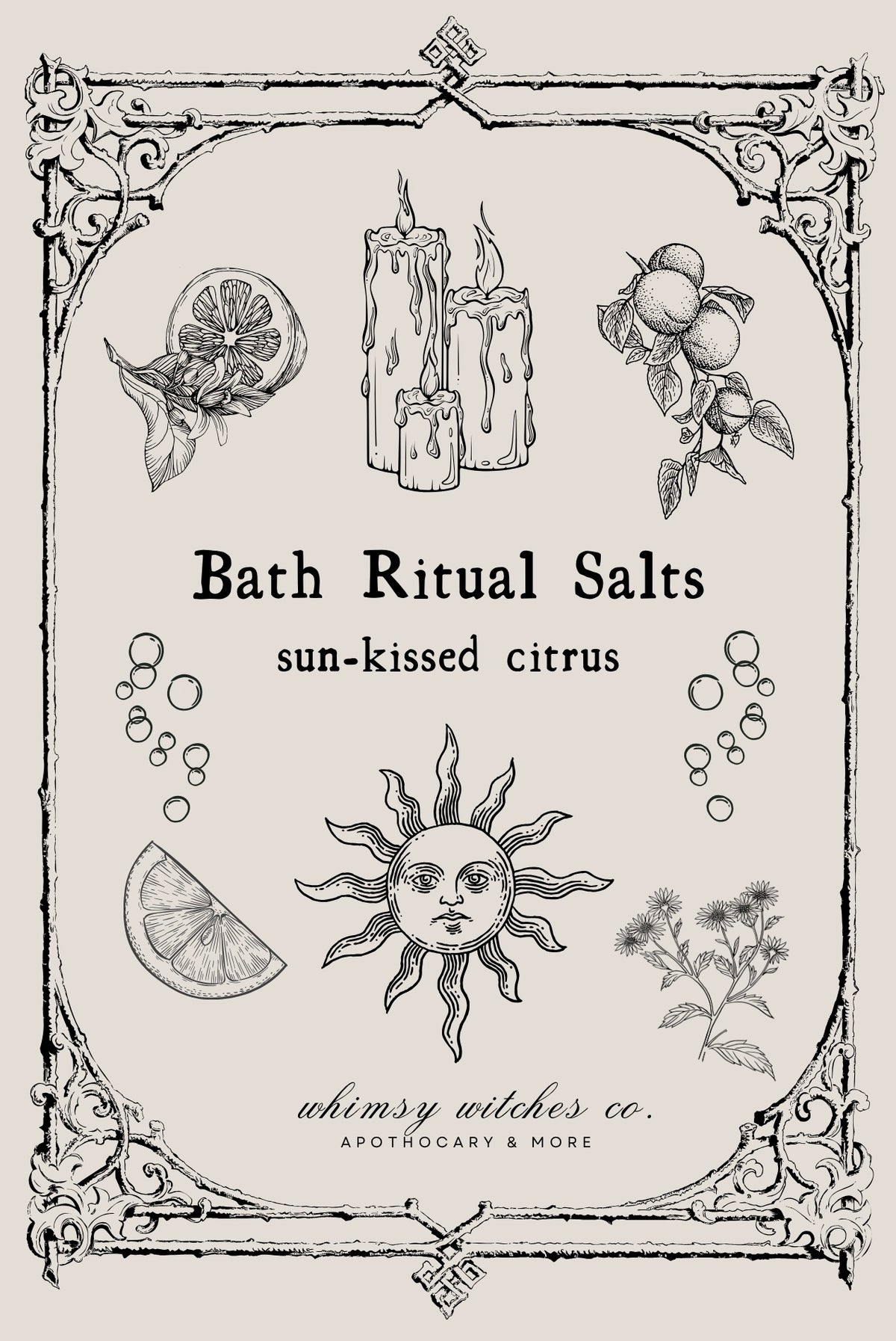 sun-kissed citrus - bath salt ritual mix