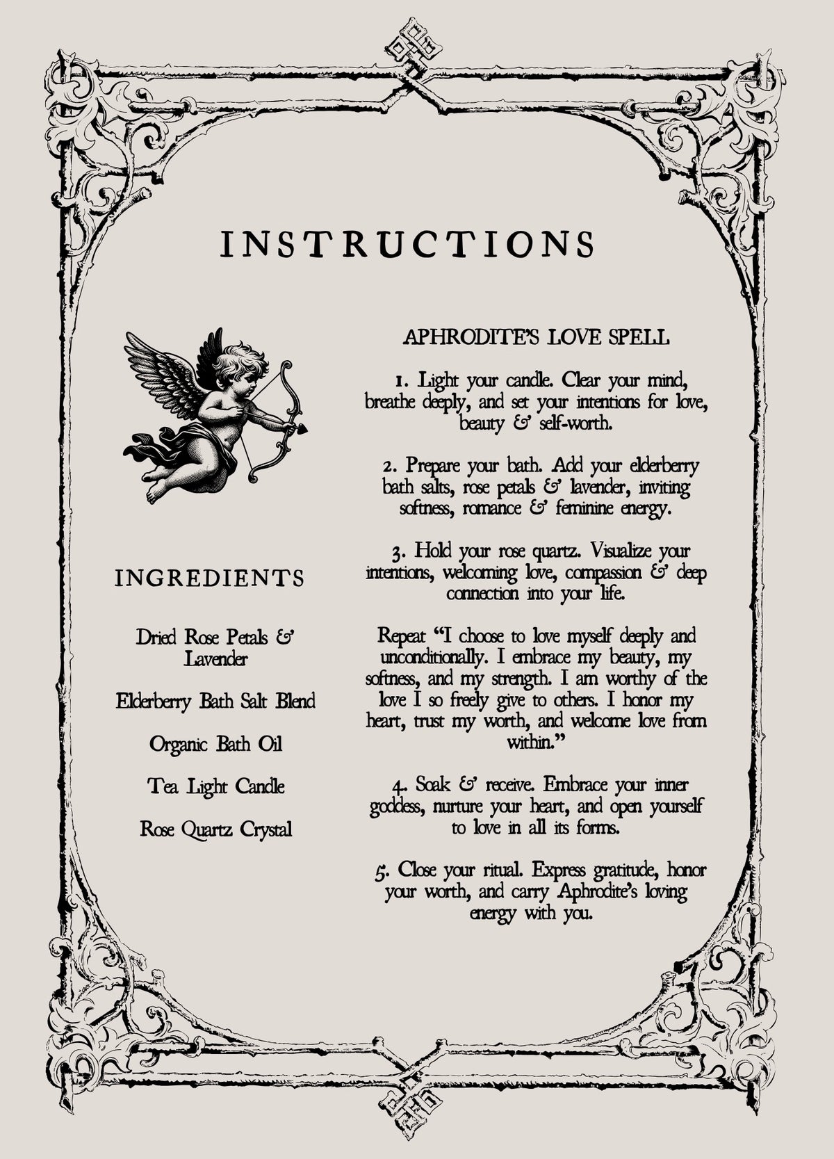 aphrodite’s love spell - bath salt ritual mix
