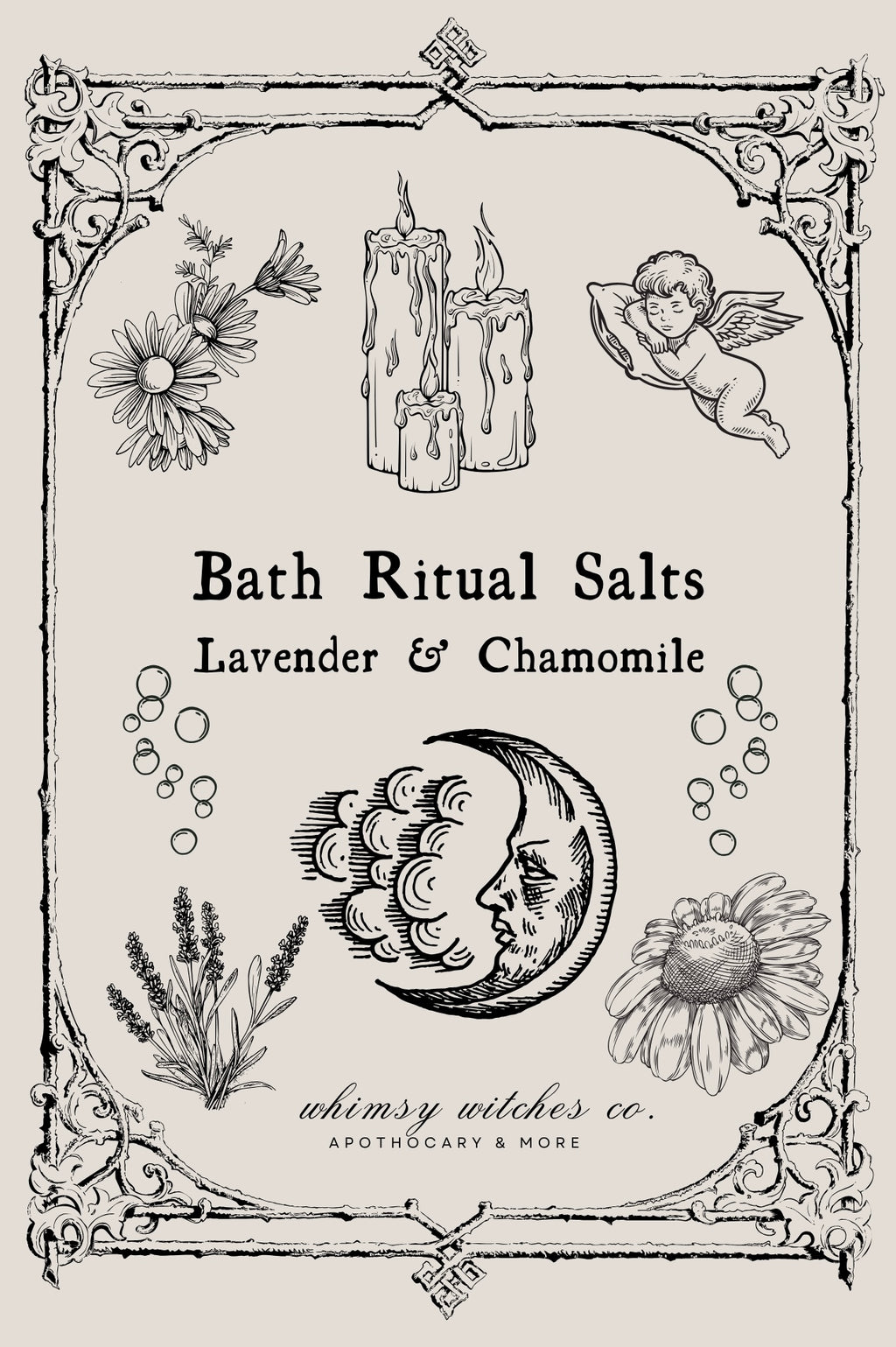 lavender & chamomile - bath salt ritual mix